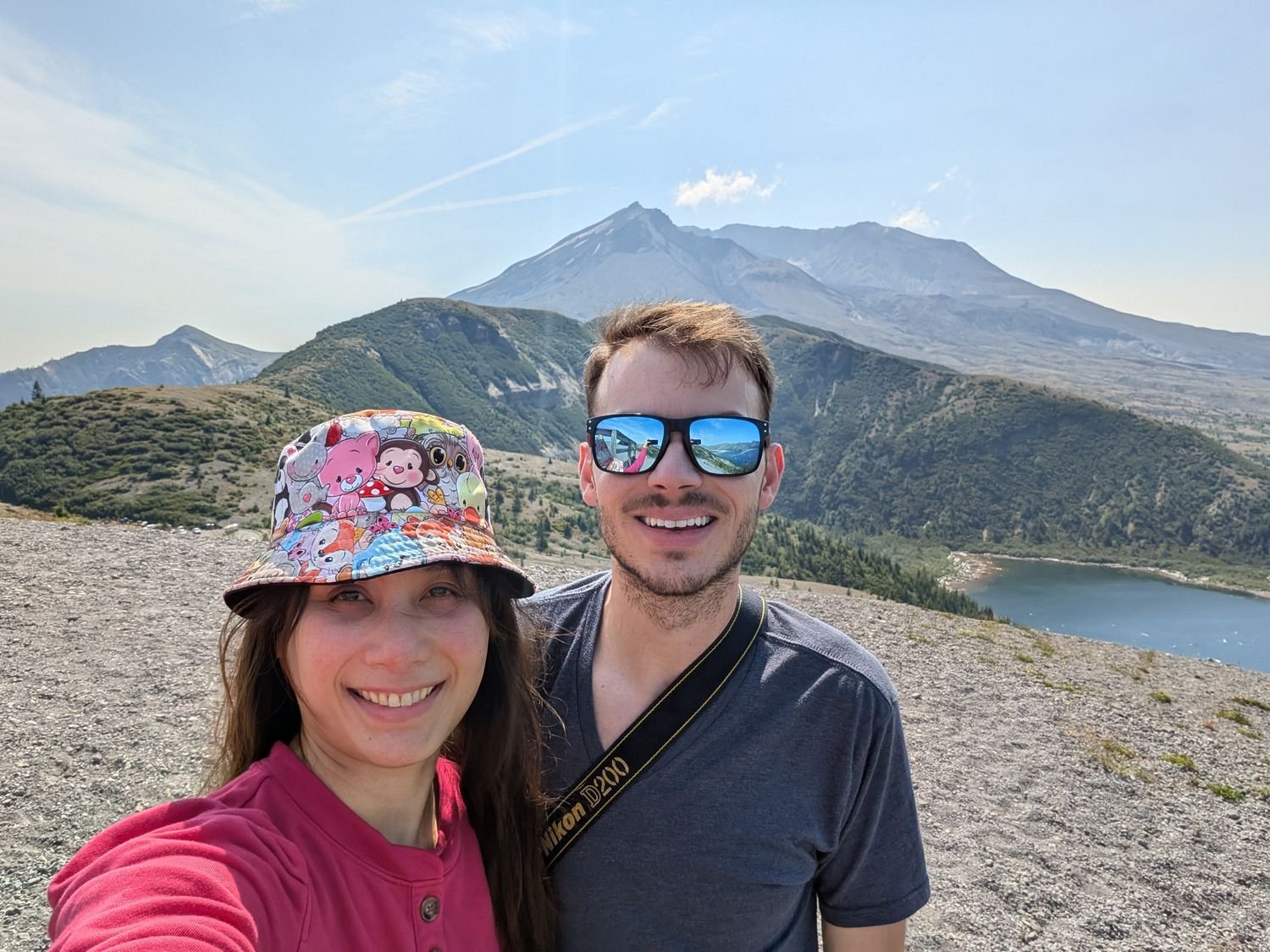 A friend and me at Mount St Helens